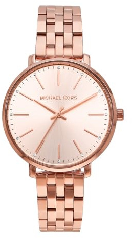 Michael Kors Watch for Women, Pyper Three-Hand Rose Gold-Tone Stainless Steel Women's Watch