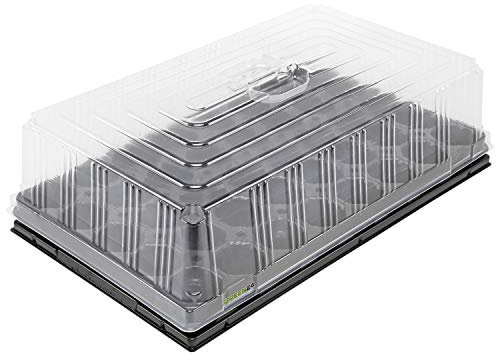 GREEN24 Hydroponik 1240 XXL Profi Zimmergewächshaus hoch mit 40 Töpfen, automatischer Bewässerung für die Anzucht mit Kapillarsystem als Treibhaus Gewächshaus (40XXL)