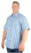 Cotton Valley Big Mens Blue White Plinny Short Sleeve Shirt for Sizes 2XL 3XL 4XL 5XL 6XL 7XL 8XL, Size : 8XL