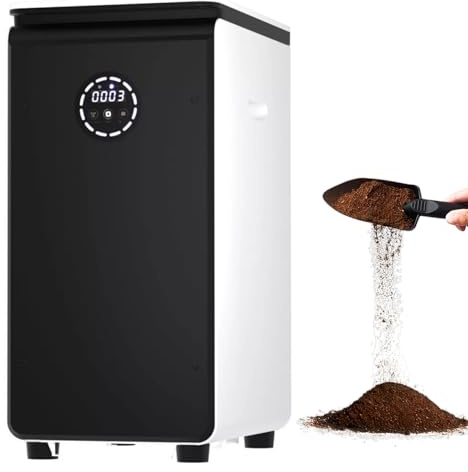 GEME Smart 19L Electric Composter for Kitchen, Filter No Need to Change, Real Compost, Not Dehydration Tec, Add Waste Anytime Bio Compost Machine, Electric Compost Bin Indoor Odorless Quiet