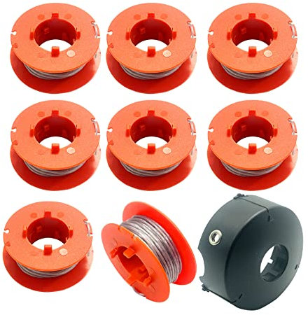 F016800175 Bobina desbrozadora Φ1,6mm, 8m, para Bosch Art 23 26 30 COMBITRIM EASYTRIM Carrete línea Repuesto Alambre, Carrete Recortadora césped con Cubierta F016L71088