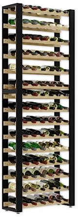 Lenmar Serie RW Weinregal aus Holz für Flaschen, LOFT, Flaschen, Wein, Flaschenregal, Kellerregal, Regale, Flaschenhalter, Weinständer … (LOFT 90, 204 x 74 x 27, 90 Flaschen)
