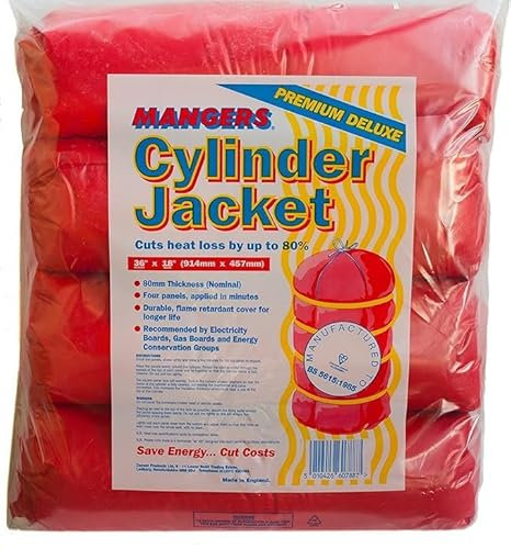 Hot Water Cylinder Jacket Tank Lagging Insulation by Mangers for Immersion Heater or Boiler Systems (36 x 18)