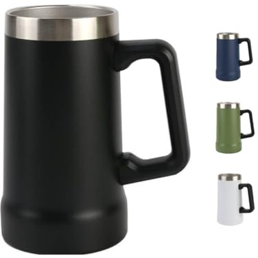 Home Universal ® Jarra Termo de Acero Inoxidable para Cerveza - Mantiene Frío hasta 5 Horas | Perfecta para Camping (Negro)