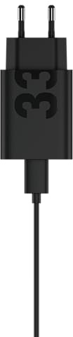Motorola Turbo Power 33 W, universell USB typ-C ultrasnabb laddare, kabel ingår, original Motorola laddare, matt svart
