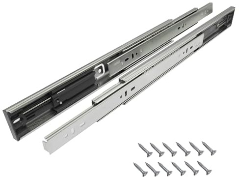 6 Paar Schubladenschienen Vollauszug Schubladen mit Selbsteinzug & Dämpfung (Softclose) Teleskopschiene Schubladenauszug Rollenauszug Schubladenführungen bis 45 kg 500mm