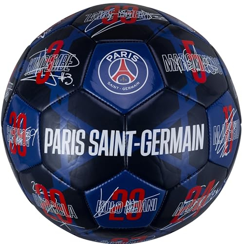 PSG Ballon de Football signatures des Joueurs - Collection Officielle Paris Saint-Germain - Taille 5