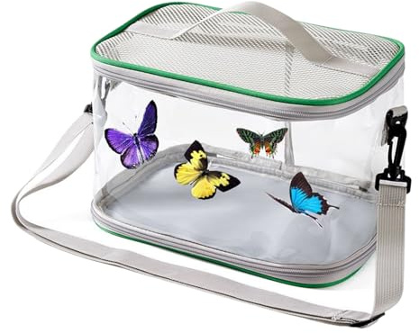 Xujuika Butterfly Habitat,Ladybugs Catcher Habitat Butterfly House - Foldable Ladybugs Terrarium Bag for Larvae Bee Pollinator Garden Exploration Observation Education