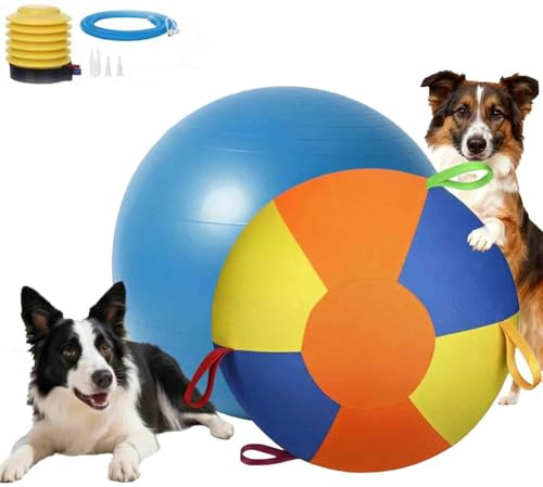 Pelota de pastoreo para perros y caballos de 18/22 pulgadas, bolas grandes inflables, juguetes de pastoreo, bola gigante para Border Collies, juguete duradero e impermeable para perros