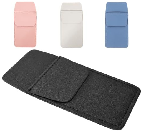 DECHOUS 4 Pièces Pochette Stylo en Cuir Pu Épais à Double Couche