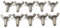 304 Acciaio Inox Wing Bolt Set M8x20 Mano Twist Vite Farfalla Vite Set 10PCS