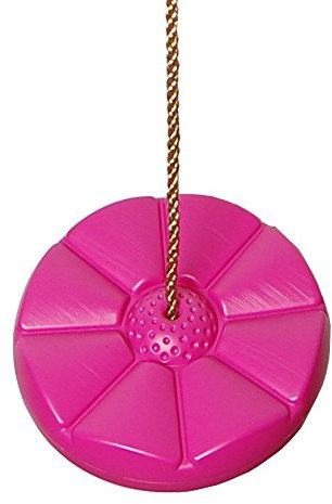 OTITU Balançoire Assiette Balançoire pour Enfants en Plastique Résistant Aux Intempéries Siège Suspendu Jardin - Jouet Extérieur pour Enfants - Siège Suspendu Hamac Hamac Rose