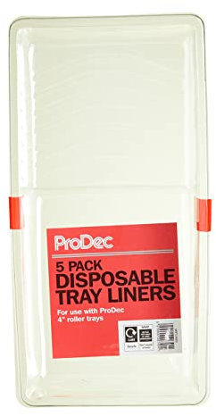 Paquete de 5 bolsas desechables para mini bandejas de pintura de 4 pulgadas ProDec para cambiar rápidamente de color sin ensuciar y sin lavar las bandejas de pintura, compatibles con las mini bandejas