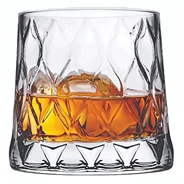 Pasabahce Leafy Old Fashioned Glasses 11.25oz / 320ml, P420194-00000-B01006, Pack of 6, Green