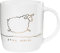 ASA 18064414 linia Becher mit Henkel, Fine Bone China, 9,4cm
