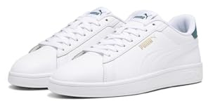 Puma Smash 3.0 L Unisex Sneaker , Puma White Malachite Puma Gold, 38 EU