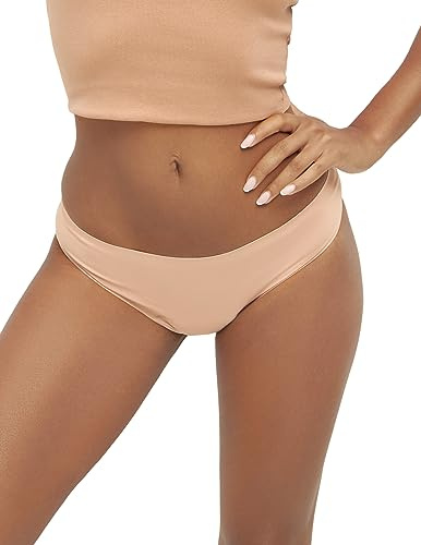 MyMonthlys Perioden Unterwäsche hautfarben - mittlere Blutung/bis zu 3 Tampons - Periodenslip für Damen - Seamless saugstark absorbierend schnelltrocknend - ohne Biozide - beige/S / 36