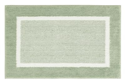 andiamo Badematte rutschfest Maui - Badezimmerteppich weich und flauschig - Duschvorleger für Badezimmer Badteppich rutschfest waschbar 40 x 60 cm Salbei
