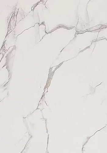 Shower Panel 1000mm Wide x 2.4m Wet Wall Bathroom Cladding PVC 10mm Thick (White Gloss Marble 1m)