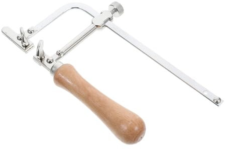 HOMSFOU Scie à Chantourner Heavy Duty Avec Tension Réglable Pour Découpes Précises Petits Projets Cadre Acier Et Poignée Ergonomique Pour Confort Et Précision