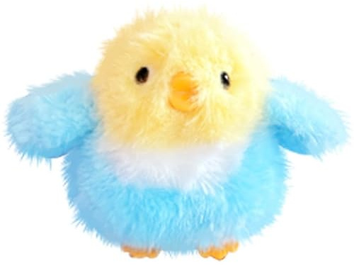 KUKUShining Bird Pendant Plush, Cute Stuffed Animal Doll with Bell Realistic Fluffy Birds Plushie Toy Gift for Kids Girlfrends Childrens(Yellow)