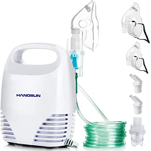 Hangsun Inhalador Nebulizador Electrico CN560 Nebulizador Bebe Adulto Para Inhalación De Medicamentos Líquidos (Blanco)