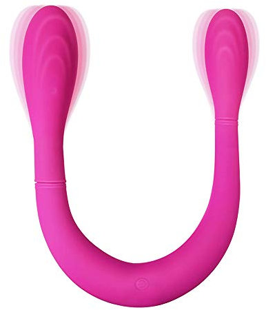 Paarvibrator Partner Vibratoren für Sie Klitoris und G-punkt Stimulator, Doppeldildos Anal Vibrator Klitorisstimulator mit 7 Vibrationsmodi für Frauen Lesben, Paar, Wasserdicht, Aufladbar