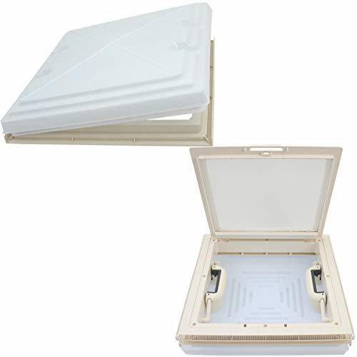 pro-Styling MPK Modell 42 420 Dachluke Dachfenster Dachhaube 40 x 40 cm Wohnwagen Wohnmobil Caravan Boot mit klappbarem Rahmen, Moskitonetz, Milchglashaube, Dauerlüftung, Top Qualität Made in Germany