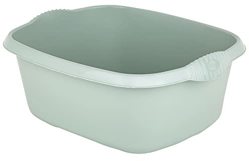 #11 1x Schüssel grün - 12 Liter - 39x32 cm - rechteckig - Waschschüssel Spülschüssel Wasserschüssel - Lebensmittelecht - Kunststoff Spüle