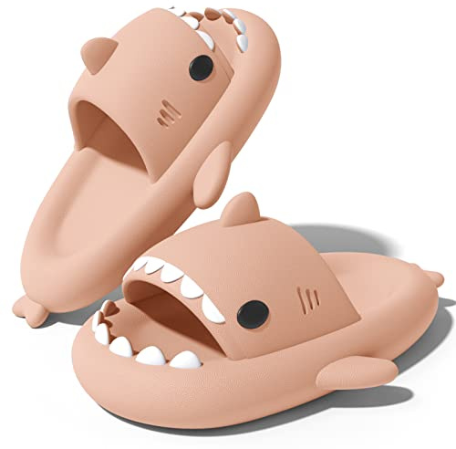 NIBESSER Chanclas Tiburon Hombre Mujer Chanclas Mujer Verano Comodas Chanclas Playa Mujer Antideslizantes de Suela Gruesa Zapatillas Tiburon Piscina Divertidas Secado Rápido, Rosa, 36/37 EU