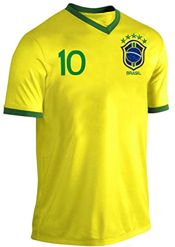 Blackshirt Company Brasilien Trikot Fußball WM EM Fan Trikot Gelb Größe S