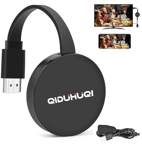 Wireless HDMI Dongle，Miracast HDMI Dongle, Wireless Display Dongle, Compatibile con i-Phone/i-Pad/Android/i-OS, Supporto Miracast, DLNA, Airplay