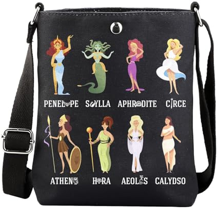 KUIYAI Umhängetasche mit antiker Göttin, Aphrodite, Athene, Zirkus, Hera, Odysseus, Musikgeschenk, griechische Mythologie, Goddessxkuk, SMALL