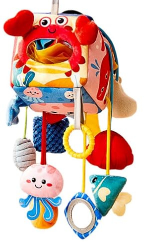 AQCQDQ Kinderwagen Spielzeug, Babys Activity Ausziehbar Spielzeug Hängespielzeug Babyschale Kinderbett Spielzeug Spiral Plüschtier Taschentuchhalter, für Kleinkinder Jungen Mädchen ab Monaten (A)