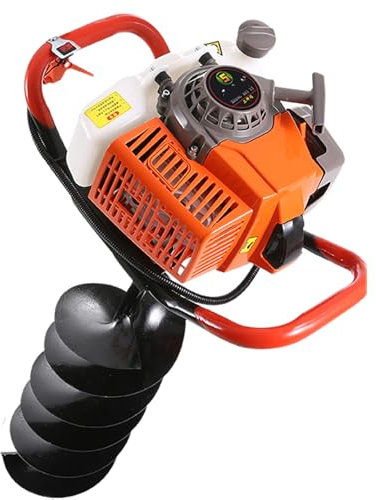 Tarière à essence à 2 temps, haute puissance de 3000 W, perceuse de trou de poteau de clôture, excavatrice efficace pour diverses conditions de sol, y compris la glace