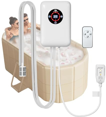 Tauchsieder Mit Thermostat, Badewannenheizung, Präzise Temperaturregelung Von 30-43°C Badewannen Heizung Warmwasser ThermostatWhite,22 * 14.8 * 7.5CM