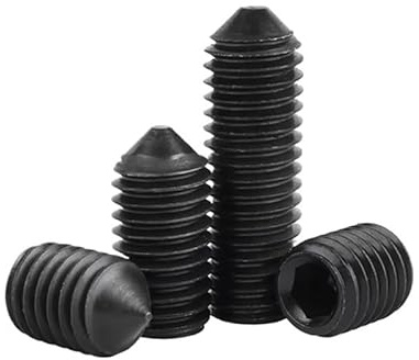 Koniska ställskruvar, 5/10/20 st M5 M6 M8 M10 12,9 svart kolstål sexkantsskruv med insexhuvud koniska gängstift bultar(12mm,M10 (5pcs))