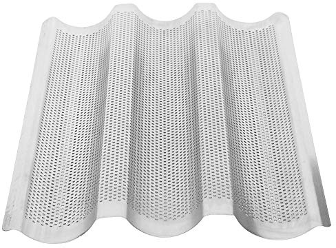 Yctze Cuisson du Pain Français à Rainures de qualité Supérieure - Plaque de Cuisson en Acier Inoxydable pour Baguettes Parfaitement Formées - Démoulage, Chaleur élevée et Conception Pratique pour