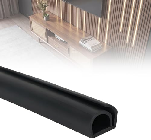 Canalina per pannelli acustici, 3 m, 12 mm × 12 mm, canalina per cavi flessibile, per nascondere cavi, protezione dei cavi, gestione dei cavi, per studio, casa e ufficio