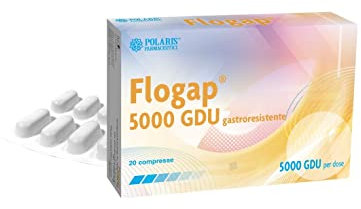 Polaris Farmaceutici Flogap 20 compresse da 1,1 gr. Bromelina 3000GDU/g Enzymix 50 mg Ananas 200 mg Anticellulite Ritenzione Idrica Drenante Cellulite