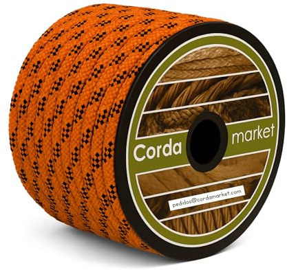 CORDAMARKET 10 mm Corde drisse Adulte Unisexe Orange Fluor 25 m