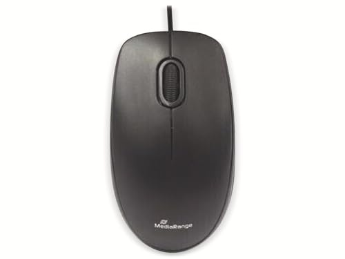 MediaRange MROS212 Mouse ottico con cavo silent click nero/grigio