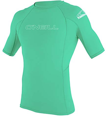O'Neill Youth Basic Skins S/S Rash Guard - Light Aqua, 6