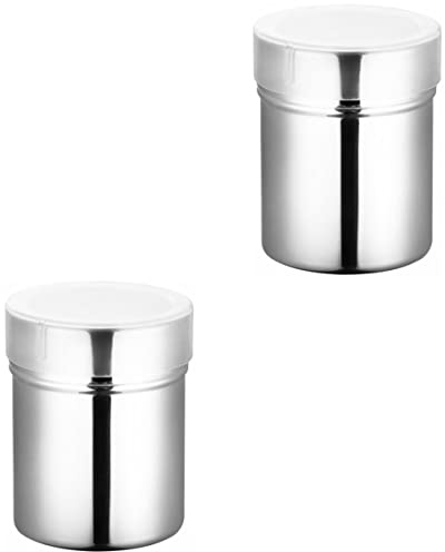 Anneome 2pcs Spice Storage Container Mesh Seasoning Jar for Even Dispensing Elegant Kitchen Sugar Shaker for Cocoa Pepper and Coarse Spices