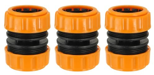 PATIKIL 1 Schlauch Reparatur Verbinder Verlängerung 3Stk Plastik Garten Schlauch Reparatur Wasser Schlauch Verbinder Auslaufsicher Design Ringelblume