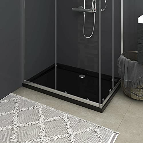 Homgoday ABS duschkar rektangulär svart 80 x 110 cm, inredning fast duschvägg, väggduschgrupp, glidande duschvägg, walk-in duschvägg för badrum Model148918