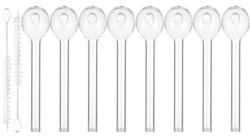 Generic Oil Lamp Glass Burners Manual Transparent for Home (8PCS)