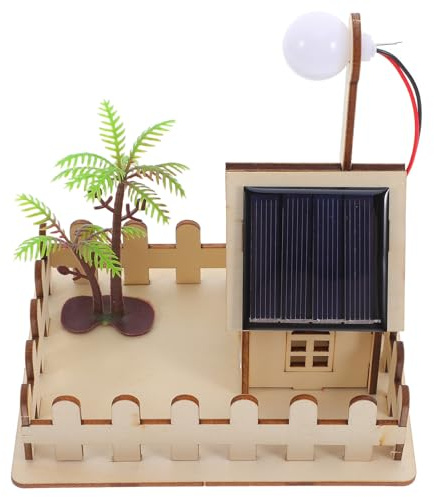 VICASKY Lampada Energia Solare da Giardino, Kit per Esperimenti Scientifici DIY in Legno e Plastico, Educativo per Ragazzo Ragazza e Principianti