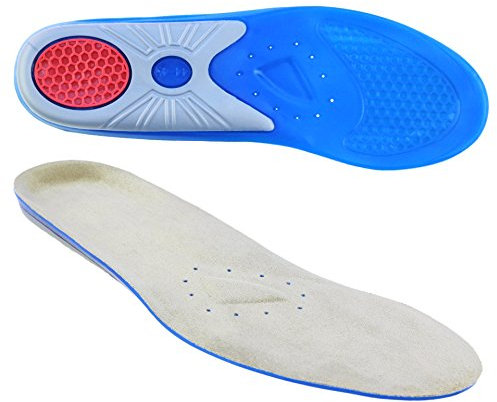 Semelles à gel Premium dehaute qualité, effet amortissant et absorption des chocs, garnitures de chaussures pour le sport et le travail,Bleu,44-45