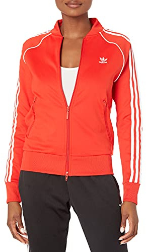 adidas Originals Women's Primeblue Superstar Track Jacket, Red, Large
